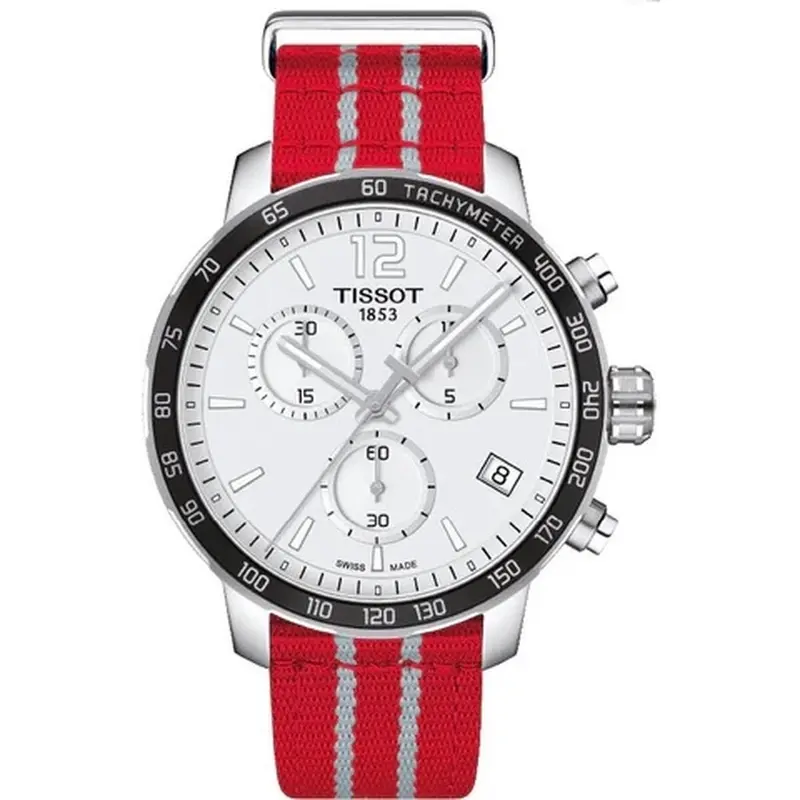 Tissot Quickster NBA Houston Rockets Herenhorloge Ø 42 mm Zilverkleurig - Officieel NBA Chronograaf