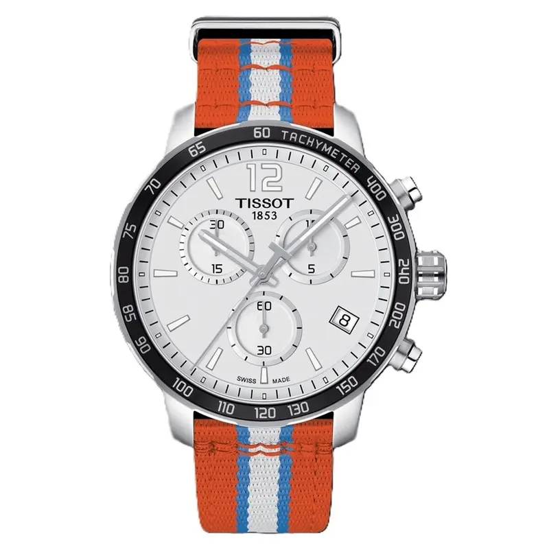 Tissot Quickster NBA Oklahoma City Thunder Herenhorloge Ø 42 mm Zilverkleurig - Officieel NBA Chronograaf