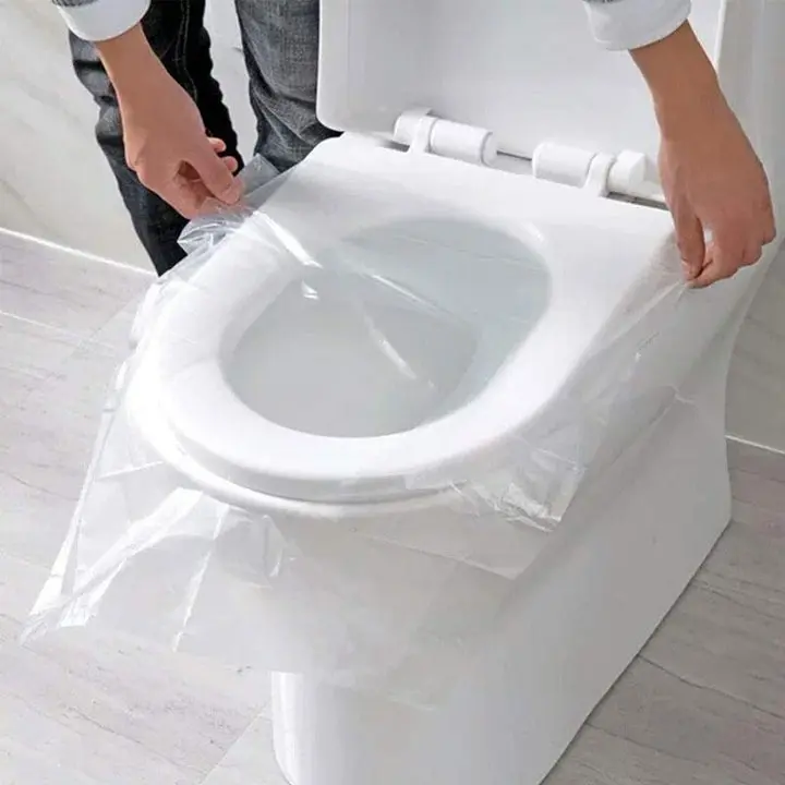 Toilettensitzauflagen 50 Stück | Einweg & rutschfest | 40 × 48 cm | Faltbar & hygienische Schutzbarriere für unterwegs