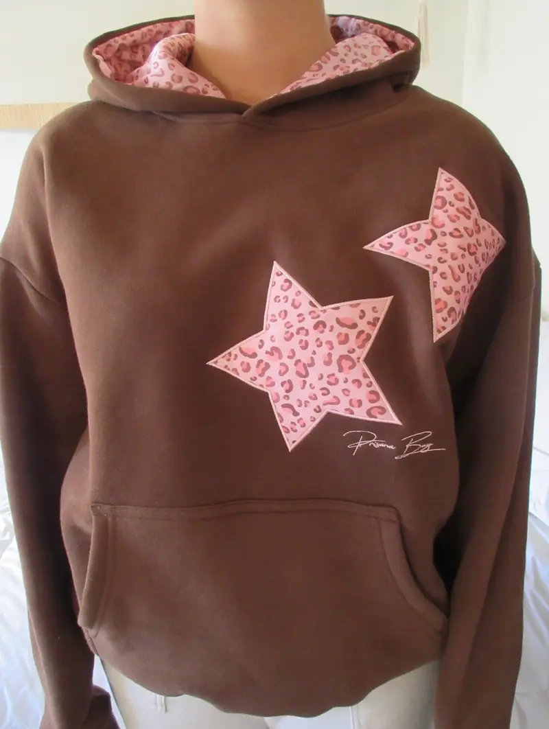 Unisex Hoodie mit Leoparden-Stern Print | Warmer, weicher Streetwear-Fit für Herbst & Winter | Lässiger Look für Alltag & Freizeit | Größen S–3XL