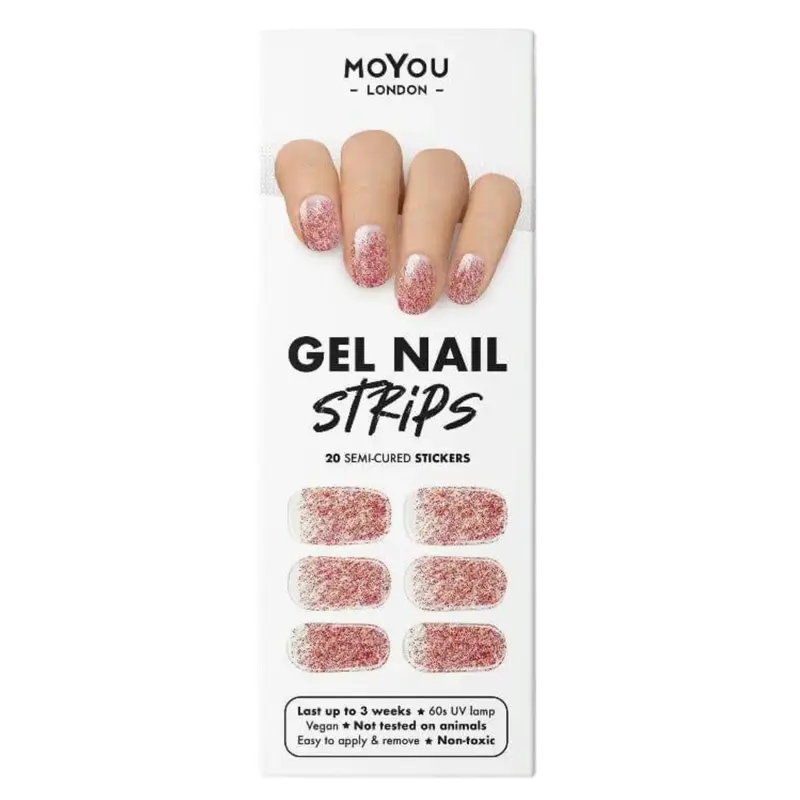 UV Gel Strips Glitter Punch