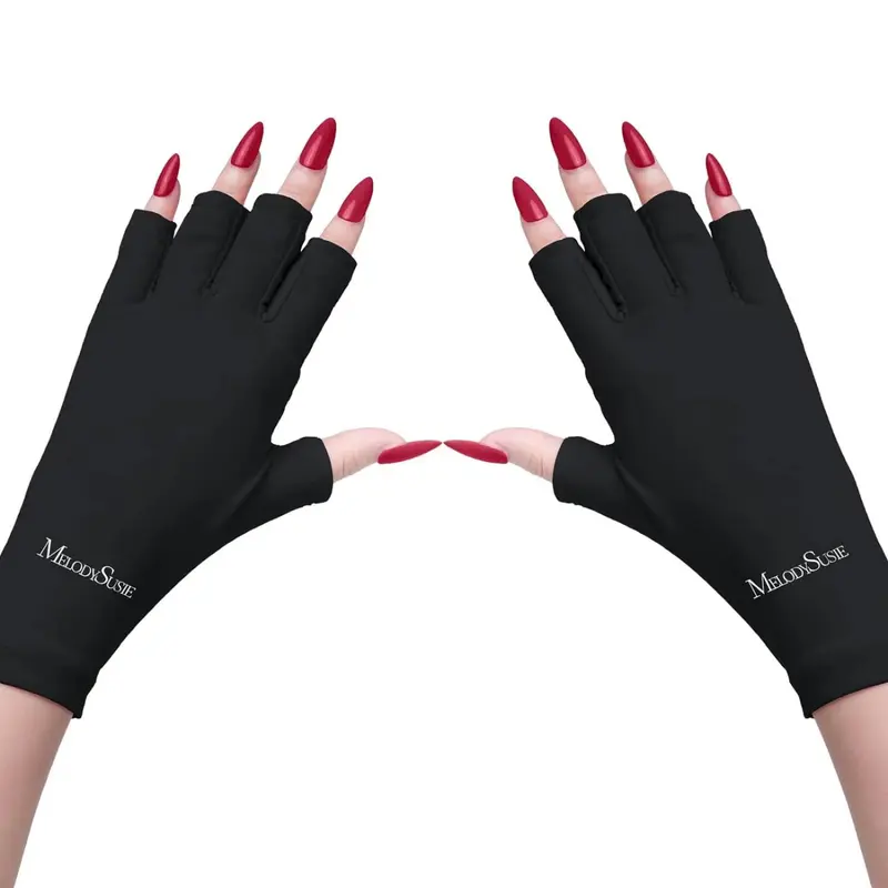 UV Shield Manicure Gloves Black