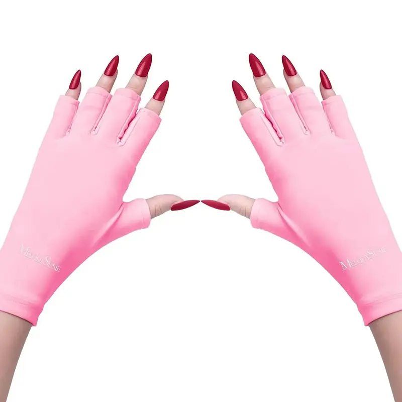 UV Shield Manicure Gloves Pink