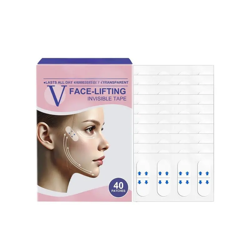 V-Face Lifting Tape unsichtbar | Sofortiger Lifting-Effekt für Kieferlinie & Wangen | Hautfreundlich, angenehm zu tragen | Für Alltag & Events