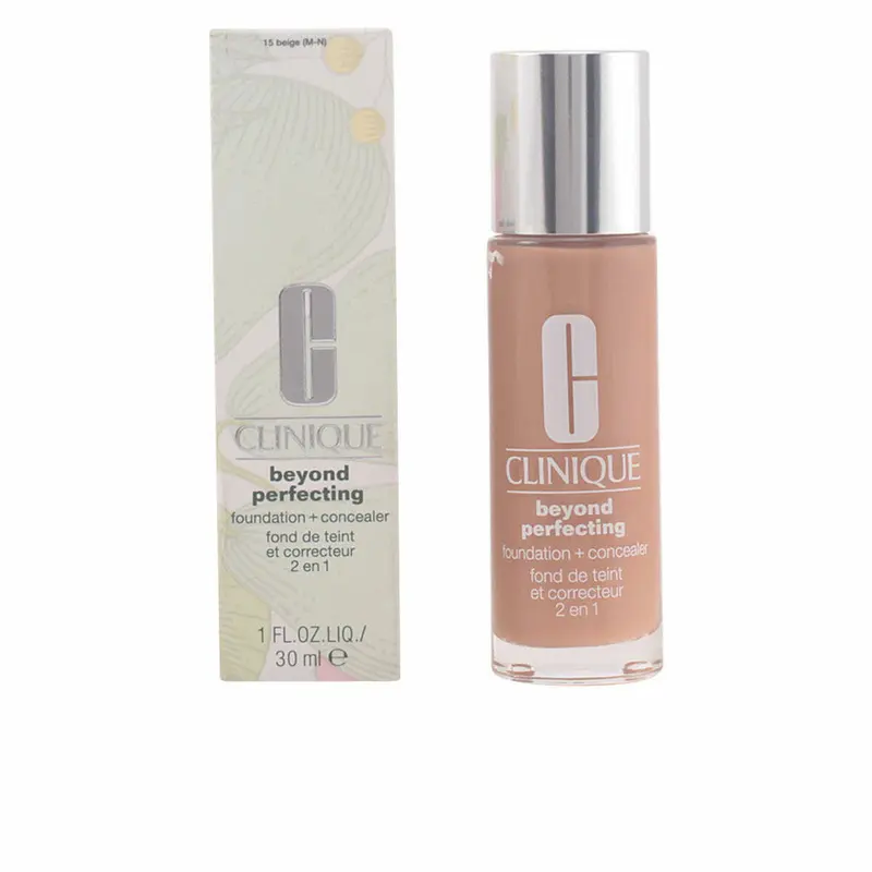 Vloeibare Foundation Clinique Beyond Perfecting Nº 15-Beige 30 ml 2 in 1