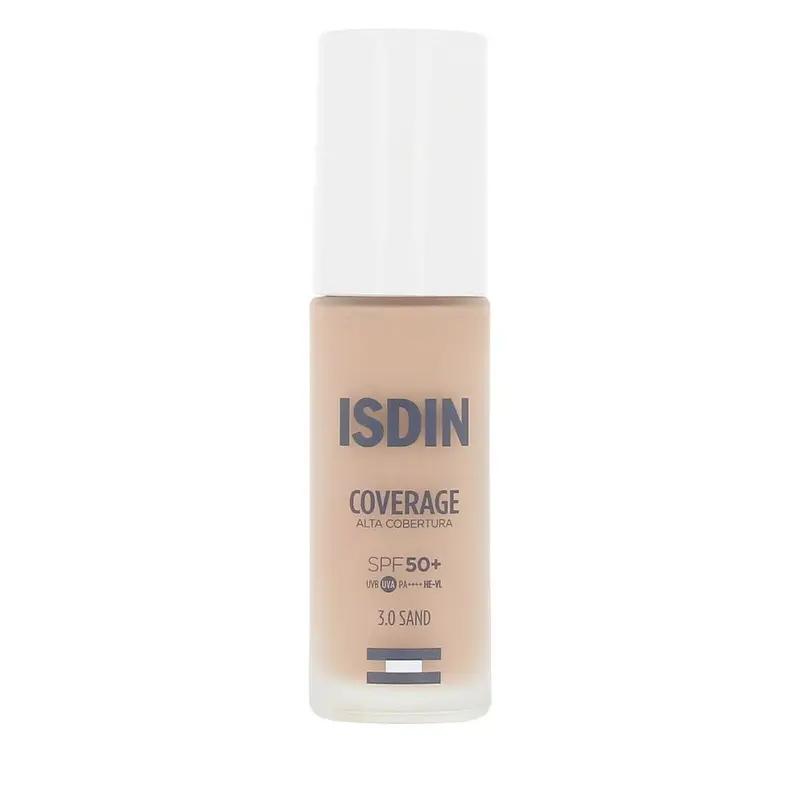 Vloeibare Foundation Isdin COVERAGE Nº 3.0 Sand Spf 50 30 g