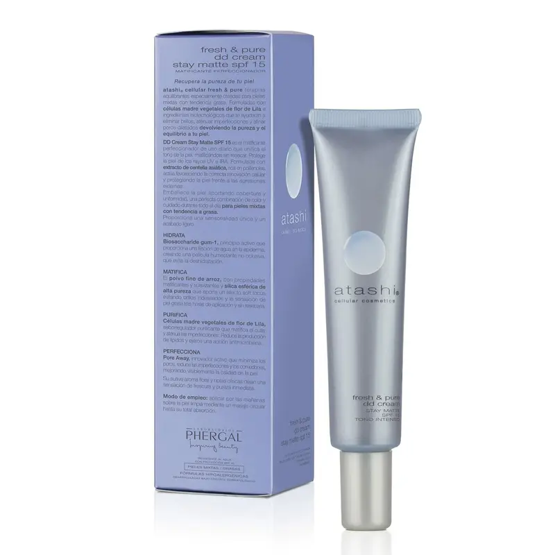 Vochtinbrengende Matte Vloeistof Atashi Fresh Pure Dd 40 ml