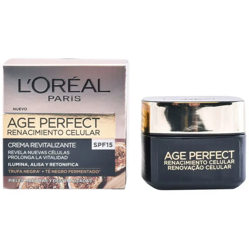 Voedende Dagcrème L'Oreal Make Up Age Perfect Renacimiento Celular Spf 15 50 ml