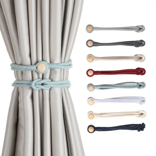 Vorhangbinder Wraps – rutschfester Halt ohne Bohren | Drehen & wickeln in Sekunden | Für schwere & leichte Vorhänge | 3+3 Set