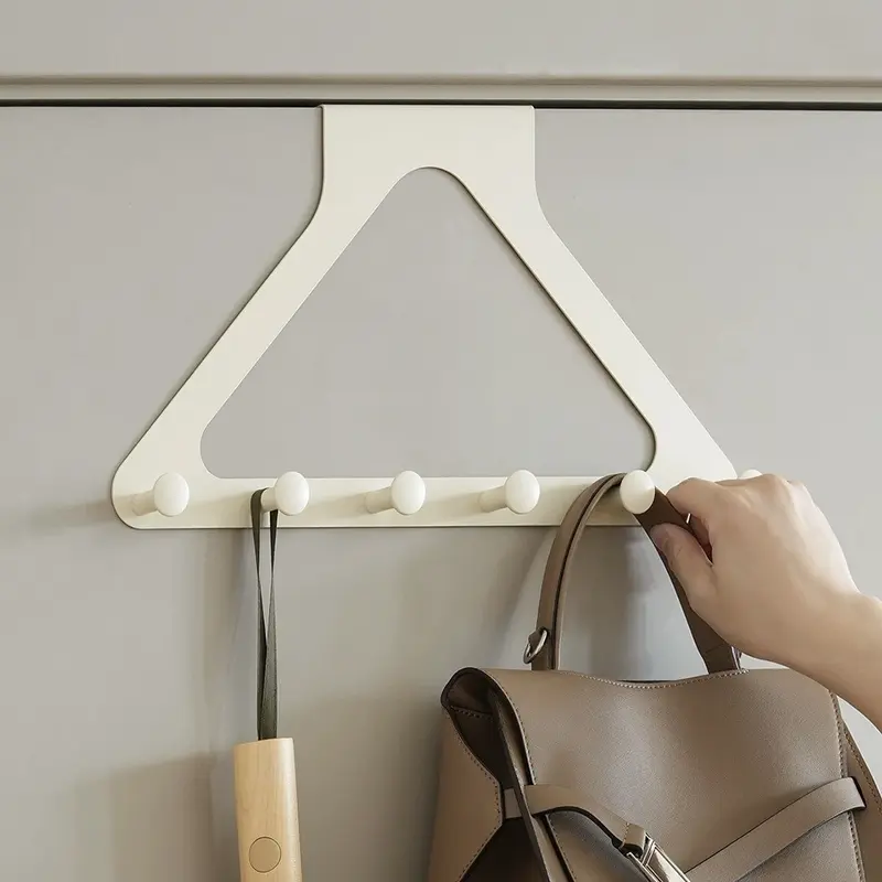 Wandhaken bohrfrei dreieckig | Platzsparend für Tür & Wand | Stabil für Mäntel, Taschen & Hüte | Ordnung ohne Löcher