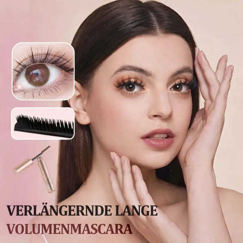 Wasserfeste Volumen Mascara für Länge & Definition | präzise Wimpernbürste für klumpenfreies Ergebnis | langanhaltender Augenaufschlag | SwiftLash