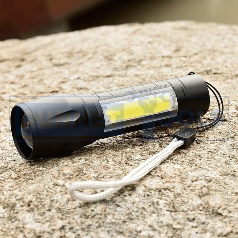 Wiederaufladbare LED-Taschenlampe 150 Lumen | Kompakte USB-Taschenlampe mit 3 Lichtmodi | Aluminiumgehäuse für Camping & Alltag