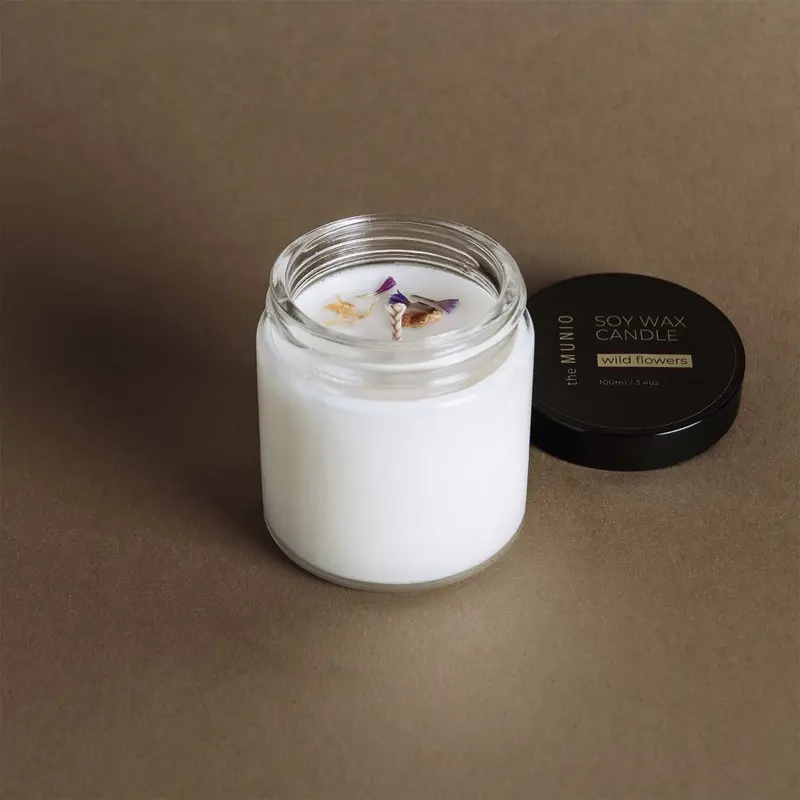 Wildflower Mini Candle in A Glass Votive - Eco Soy