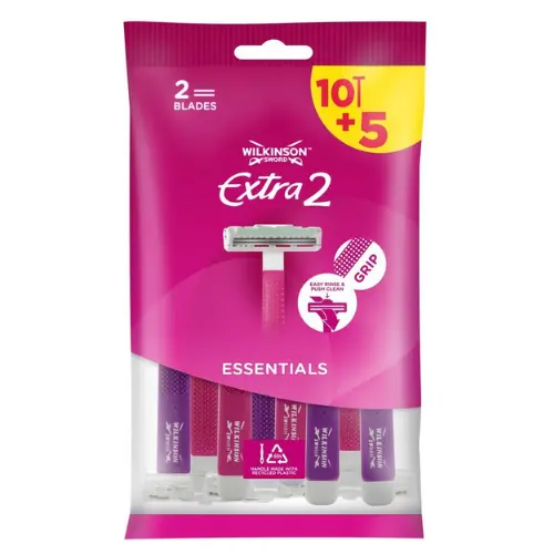 Wilkinson Sword Extra 2 Beauty Wegwerpscheermesjes- 15 stuks -