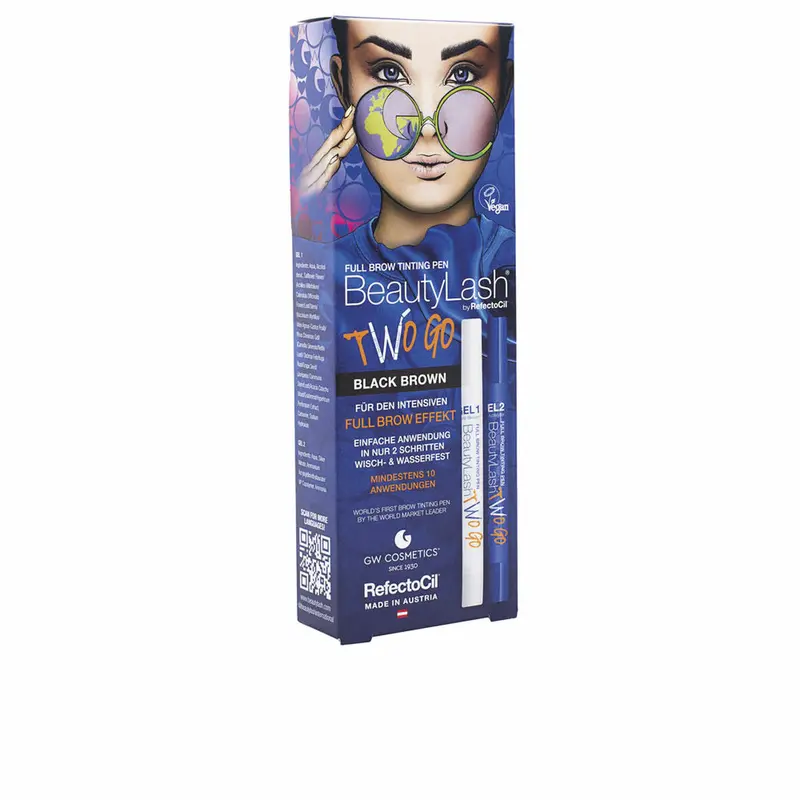 Wimperverf RefectoCil BeautyLash Two Go Black Brown 2 Onderdelen