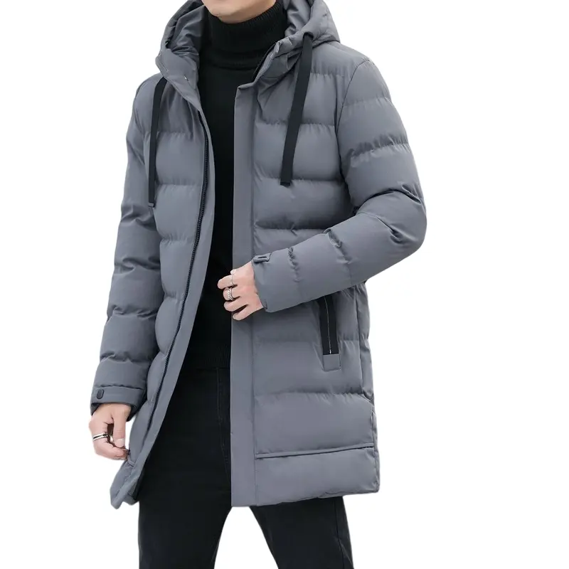 Winter Steppjacke Herren | Winddicht mit Kapuze & verlängerter Passform für kalte Tage