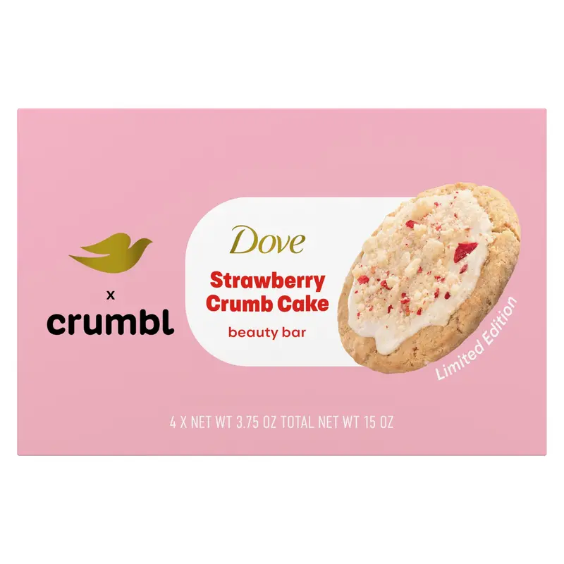 x Crumbl Beauty Cream Bar Strawberry Cake 4-Pack