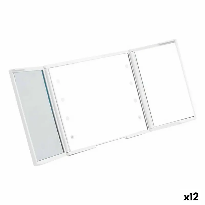 Zakspiegel Berilo Wit ABS 1,5 x 9,5 x 11,5 cm LED Licht (12 Stuks)