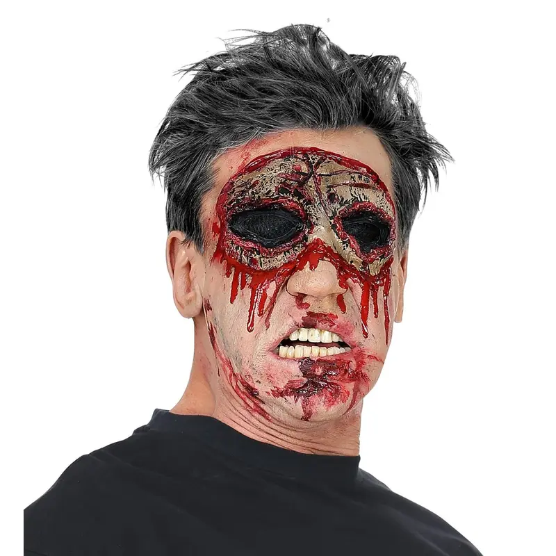 Zombie Augen Maske | Halloween-Maske aus Latex mit Zombie-Augen für Horror-Kostüme und gruselige Mottopartys