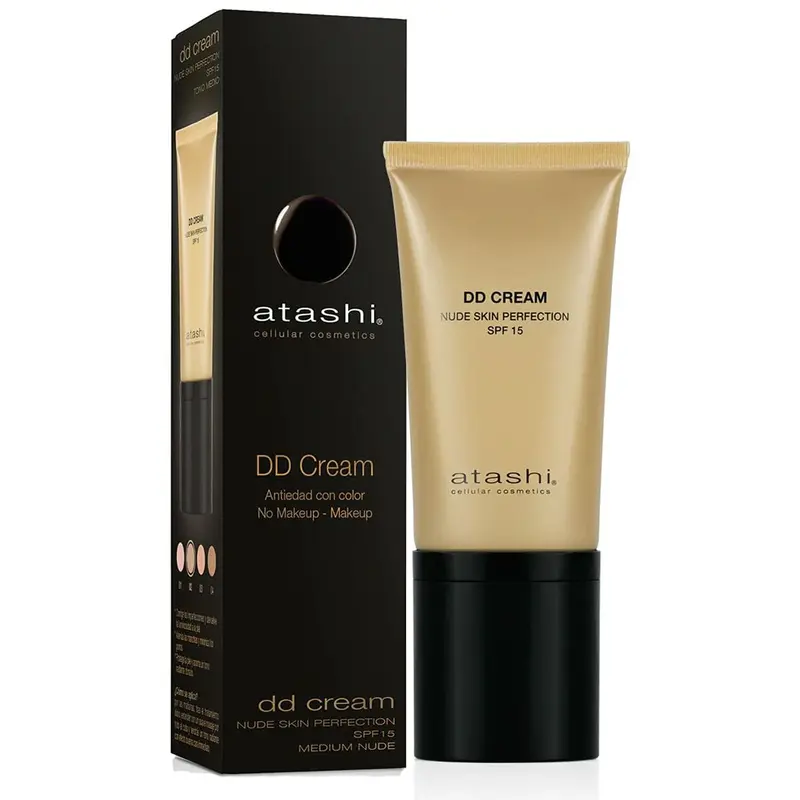 Zonnebrandcrème met Kleur Atashi PT0905ES0007 Medium Spf 15 50 ml DD Crème