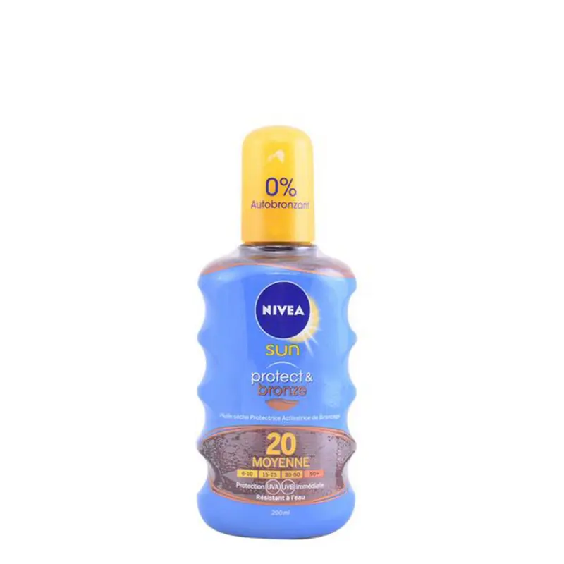 Zonnebrandolie Nivea Protect & Bronze 200 ml Spf 20 Spray
