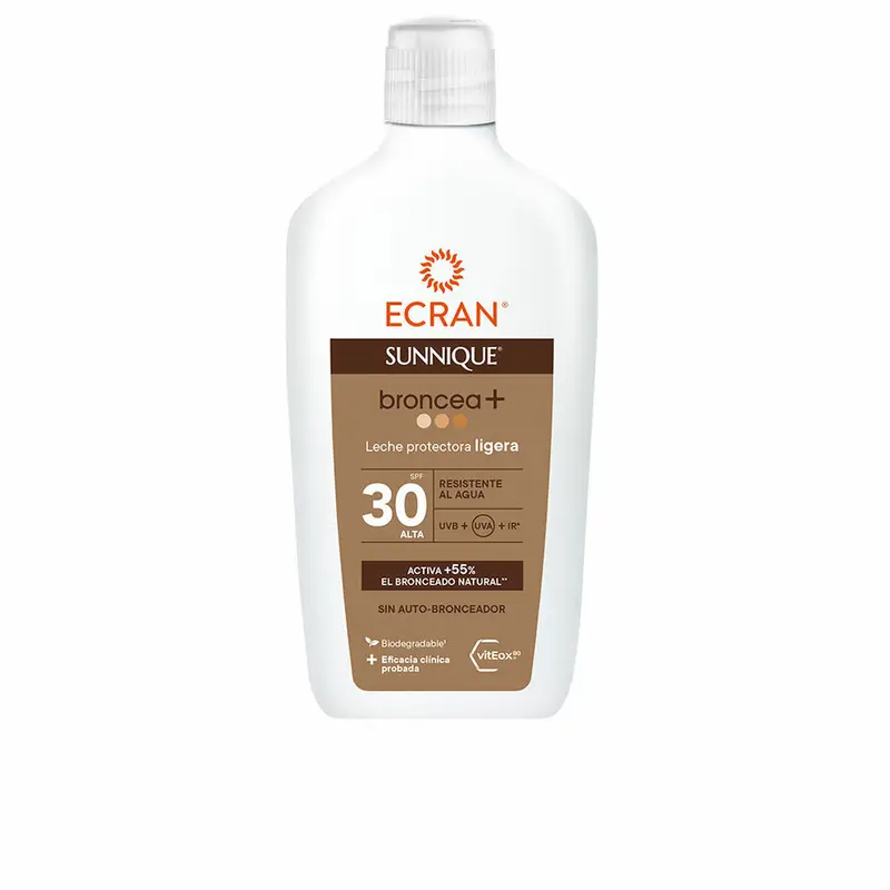 Zonnemelk Ecran Sunnique Broncea+ Spf 30 370 ml Licht